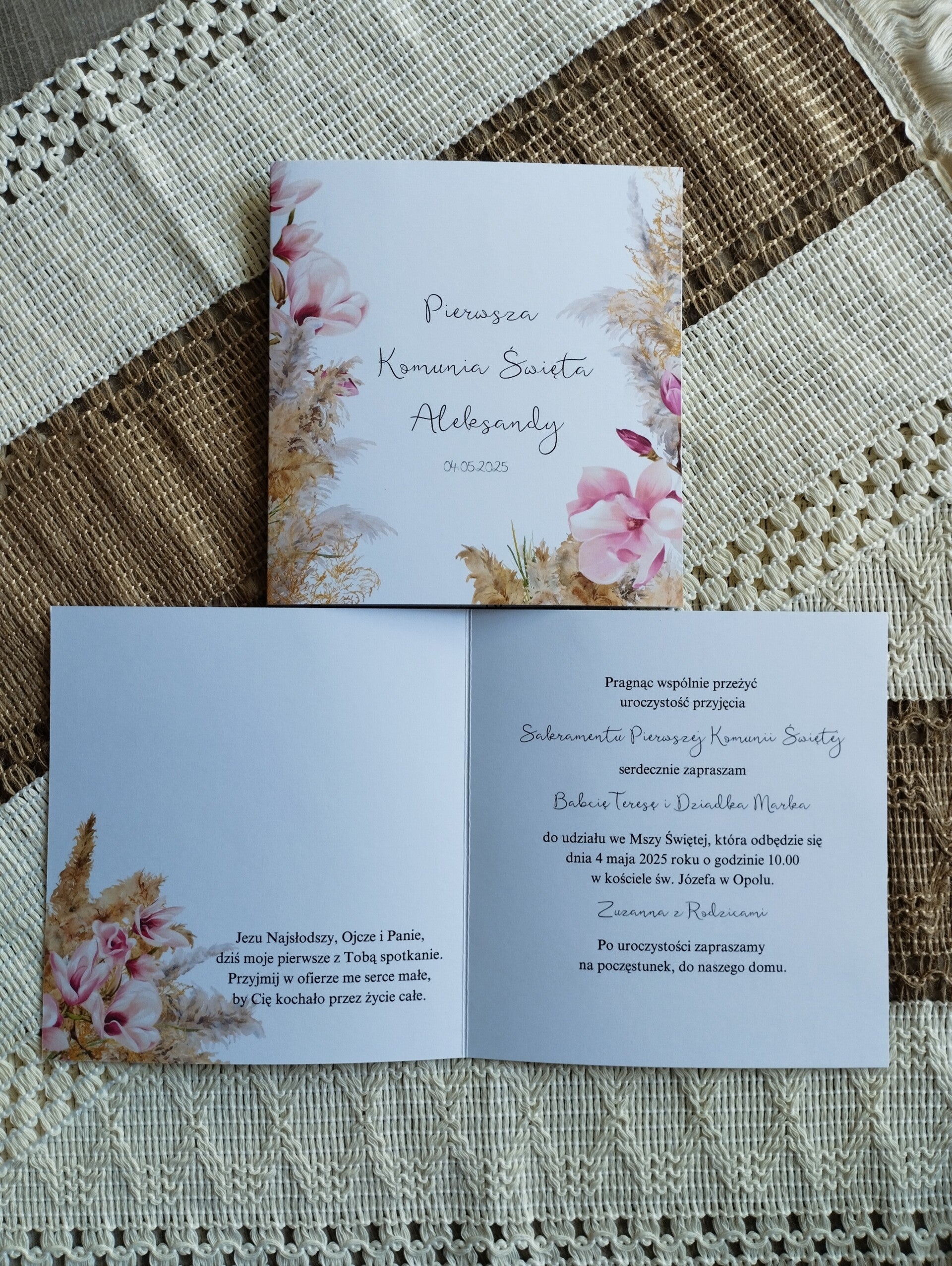 Zaproszenie składane nr 16