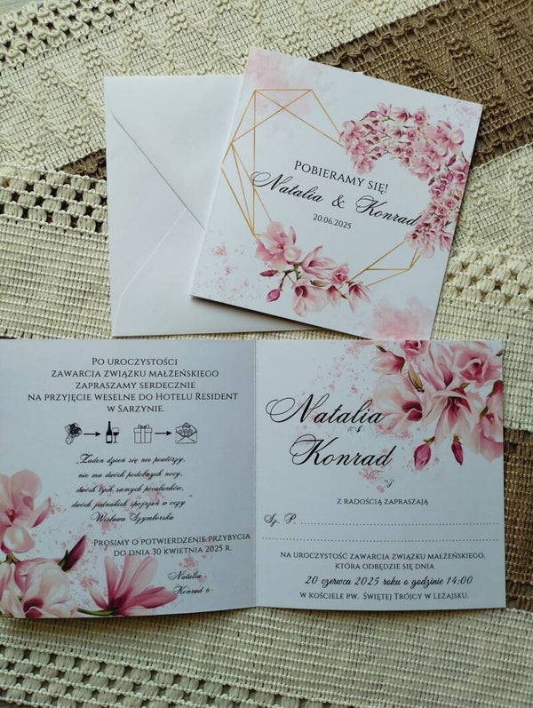 Zaproszenie składane nr 126