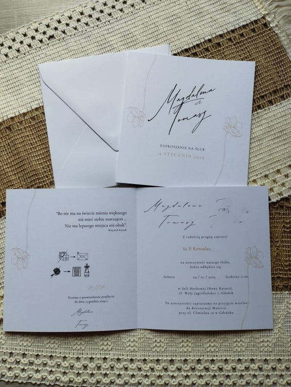 Zaproszenie składane nr 13