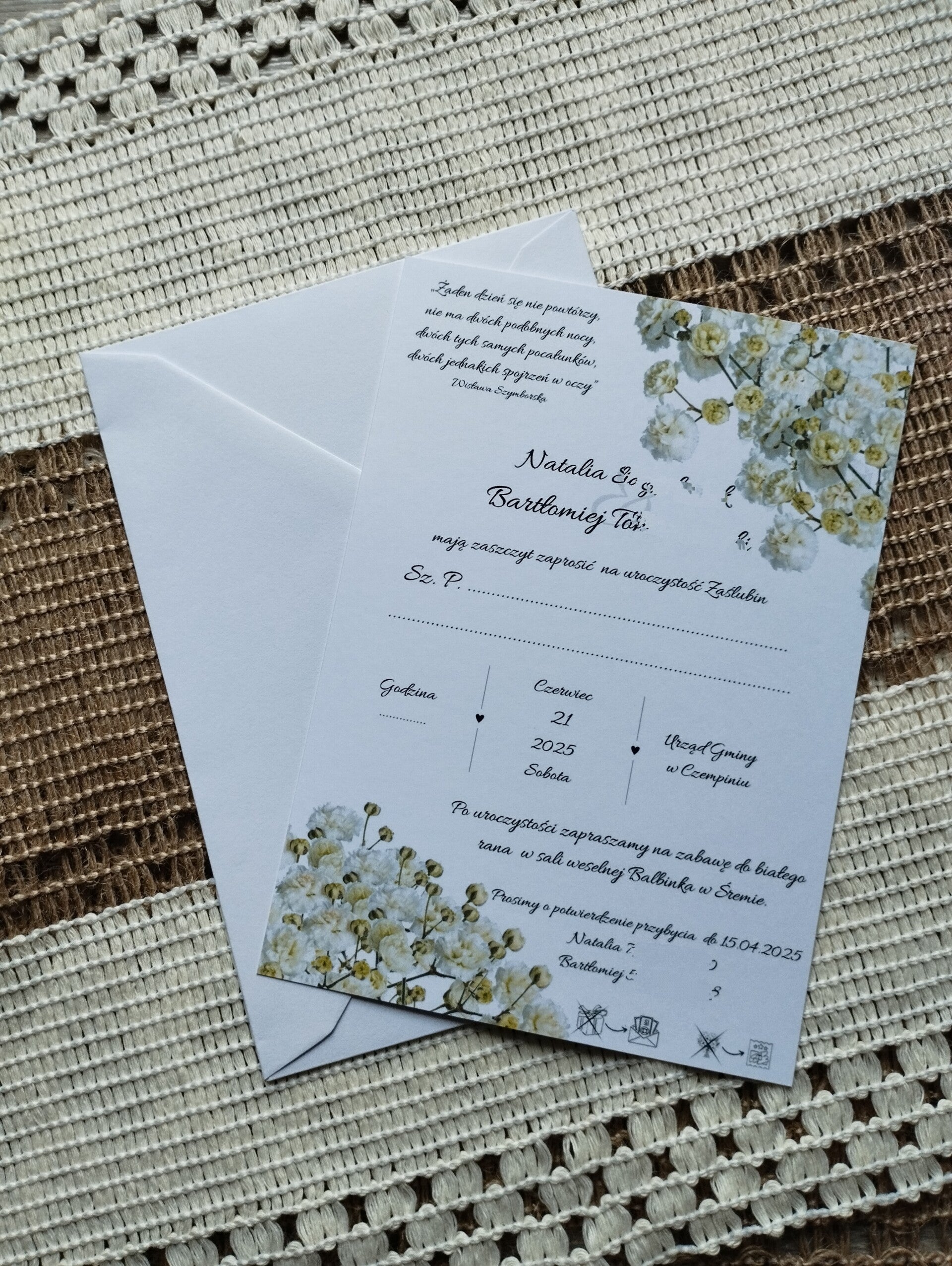 Zaproszenie jednokartkowe nr 11