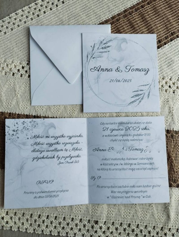 Zaproszenie składane nr 144