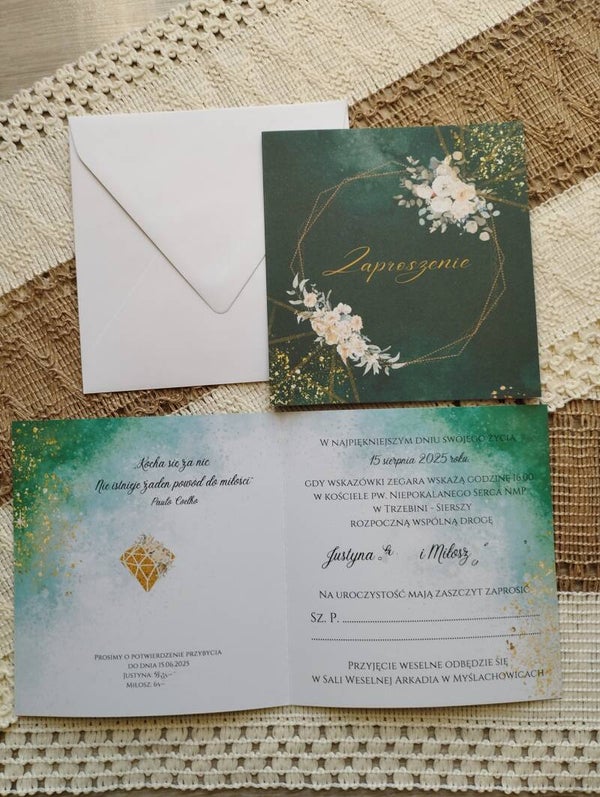 Zaproszenie składane nr 141