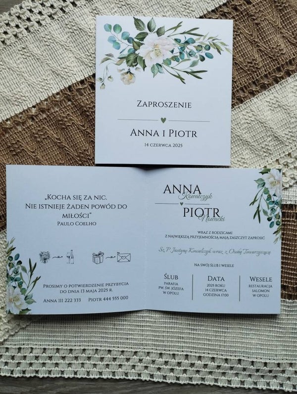 Zaproszenie składane nr 26