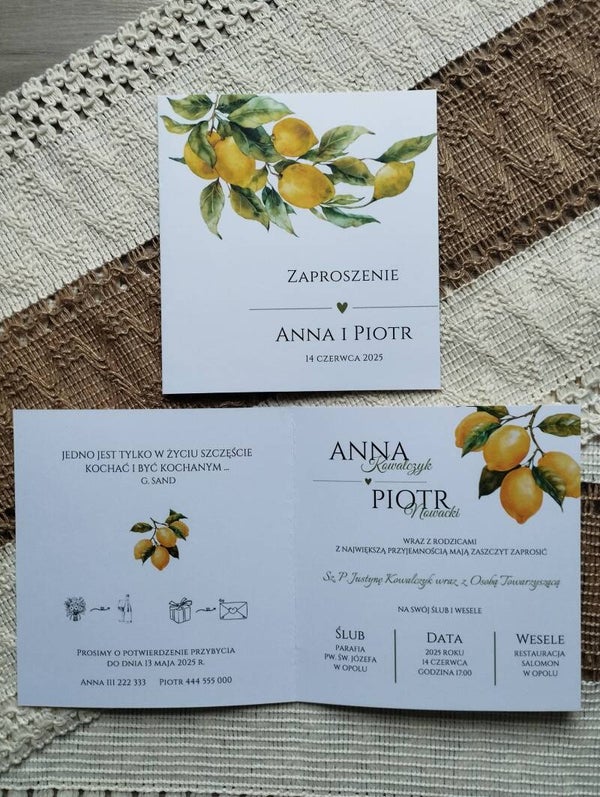 Zaproszenie składane nr 29