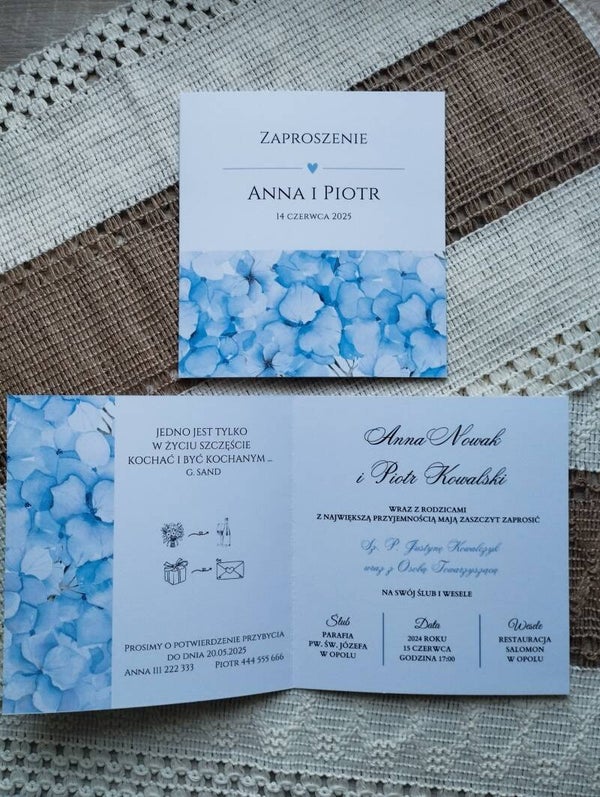 Zaproszenie składane nr 58