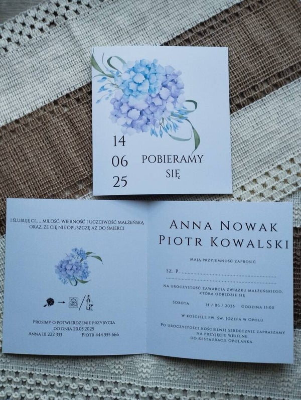 Zaproszenie składane nr 14