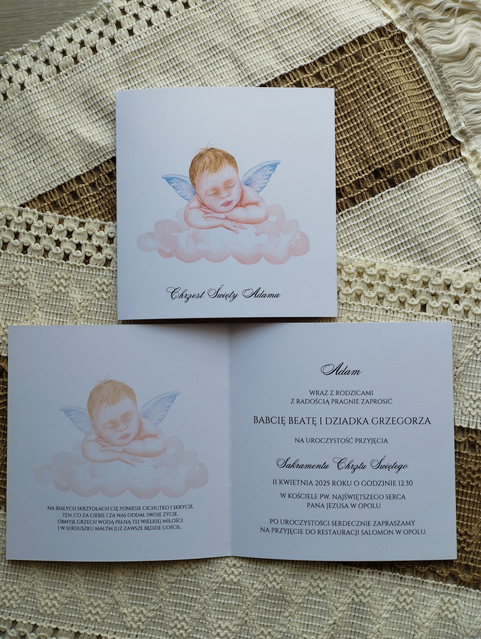 Zaproszenie Chrzest nr 8