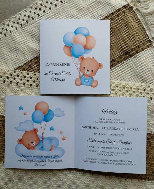 Zaproszenie Chrzest nr 5