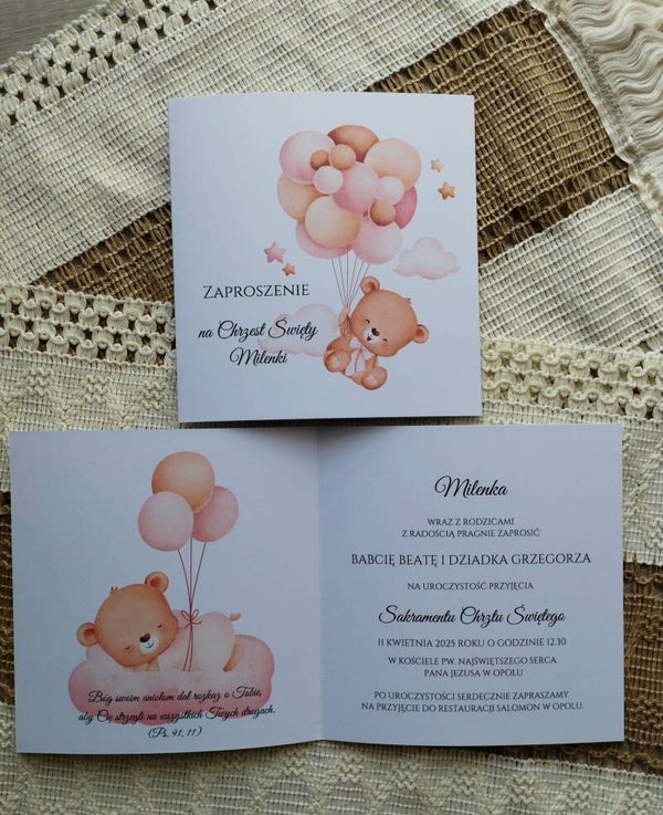 Zaproszenie Chrzest nr 6