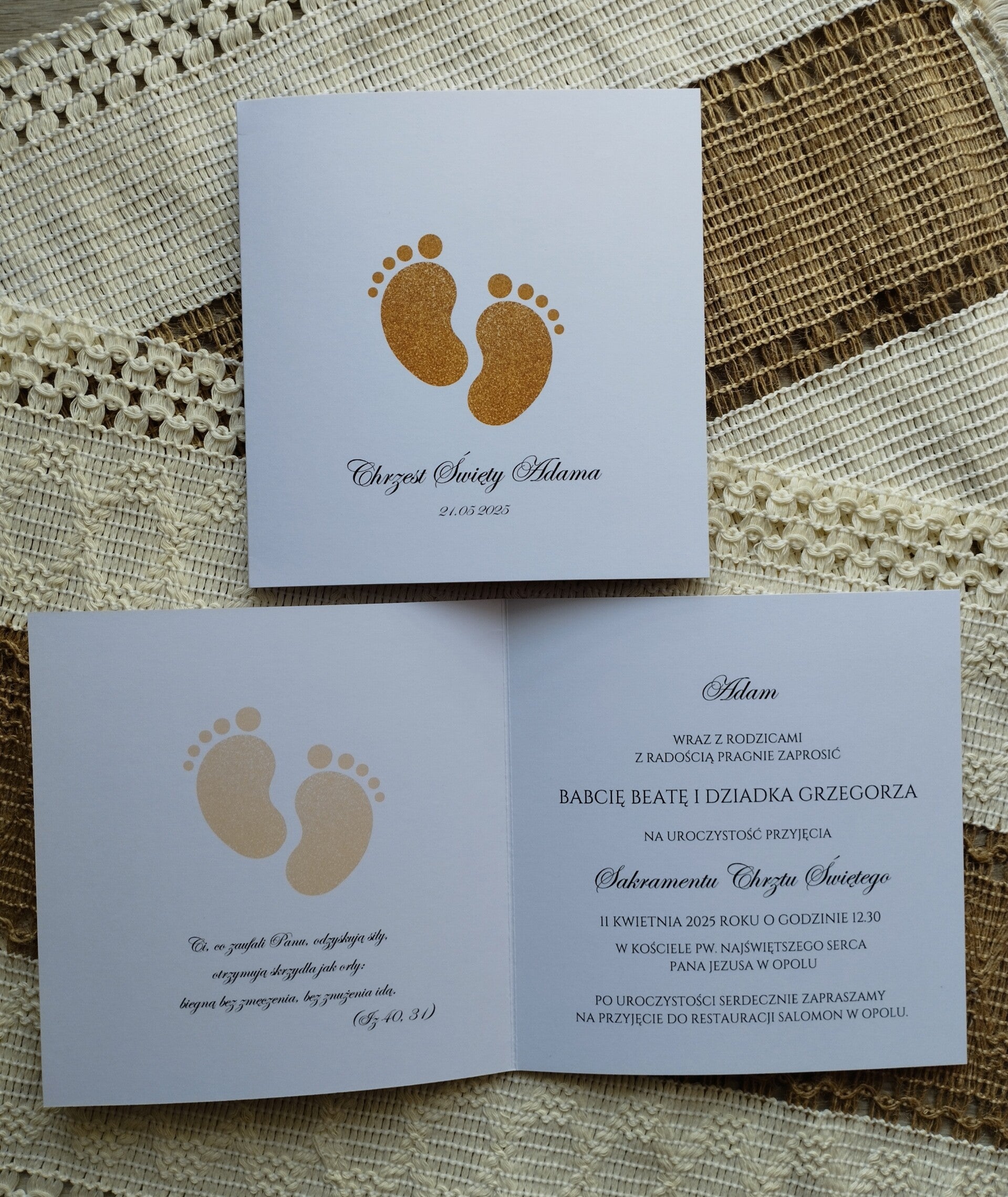 Zaproszenie Chrzest nr 2