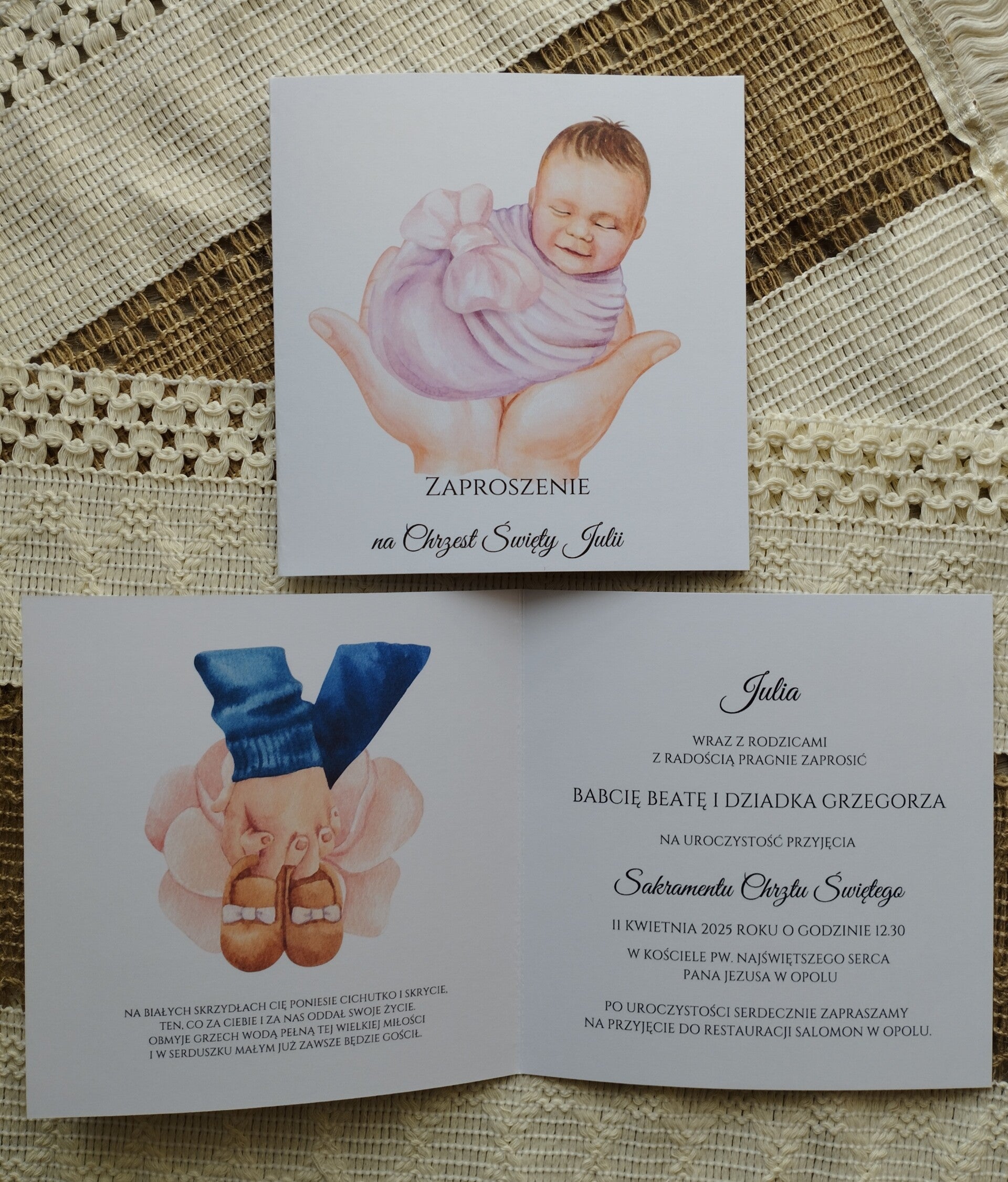 Zaproszenie Chrzest nr 7