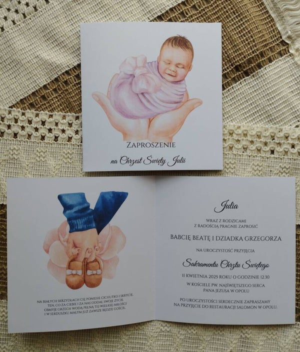 Zaproszenie Chrzest nr 7
