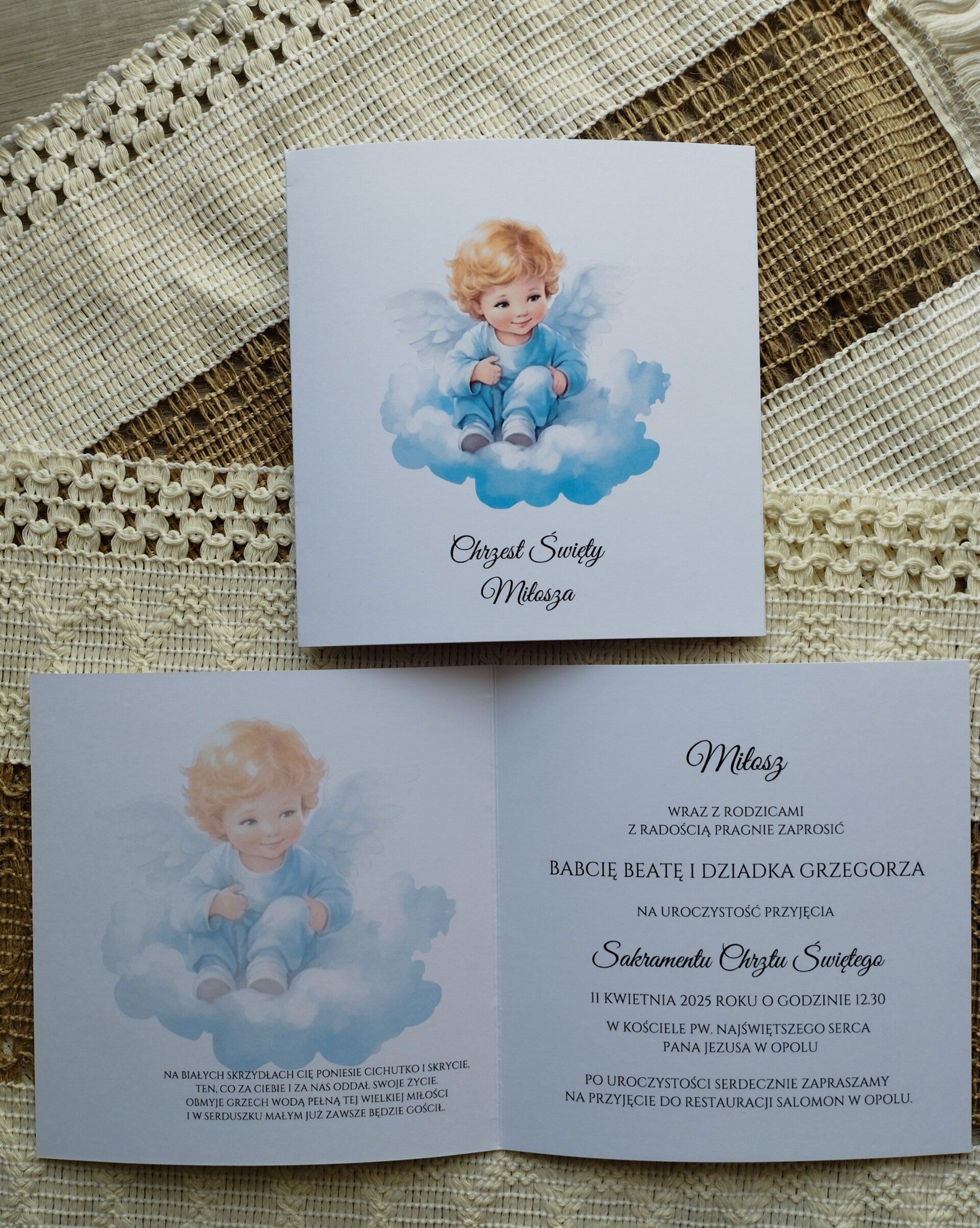 Zaproszenie Chrzest nr 1