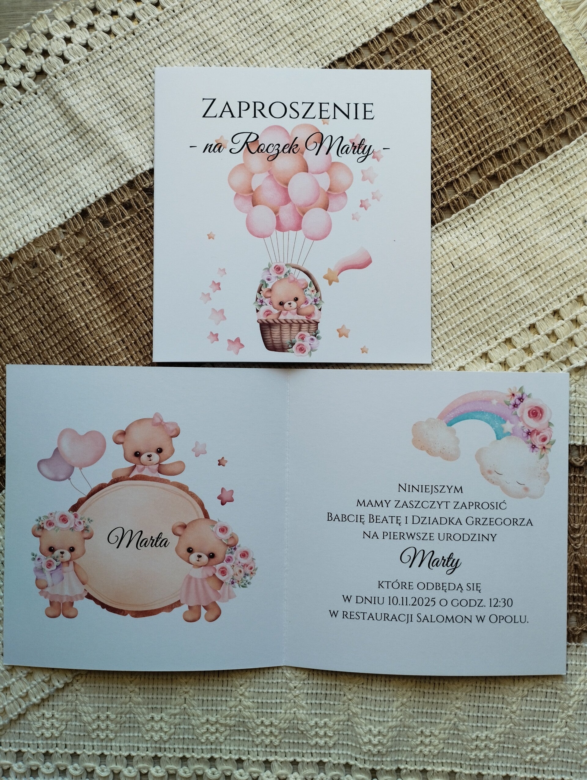 Zaproszenie Roczek nr 1