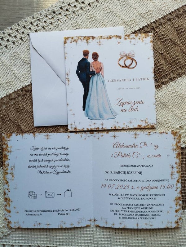 Zaproszenie składane nr 99