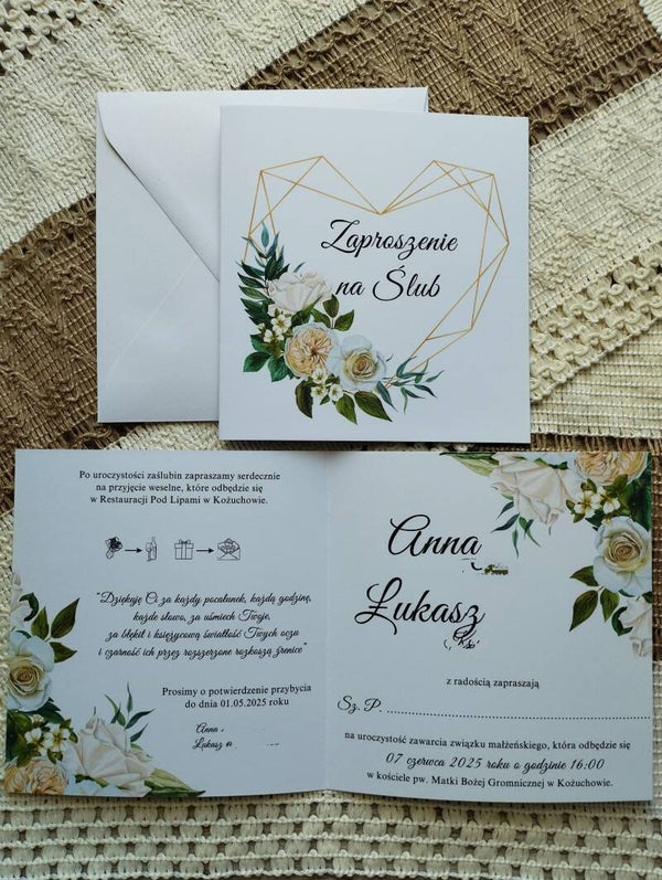 Zaproszenie składane nr 88