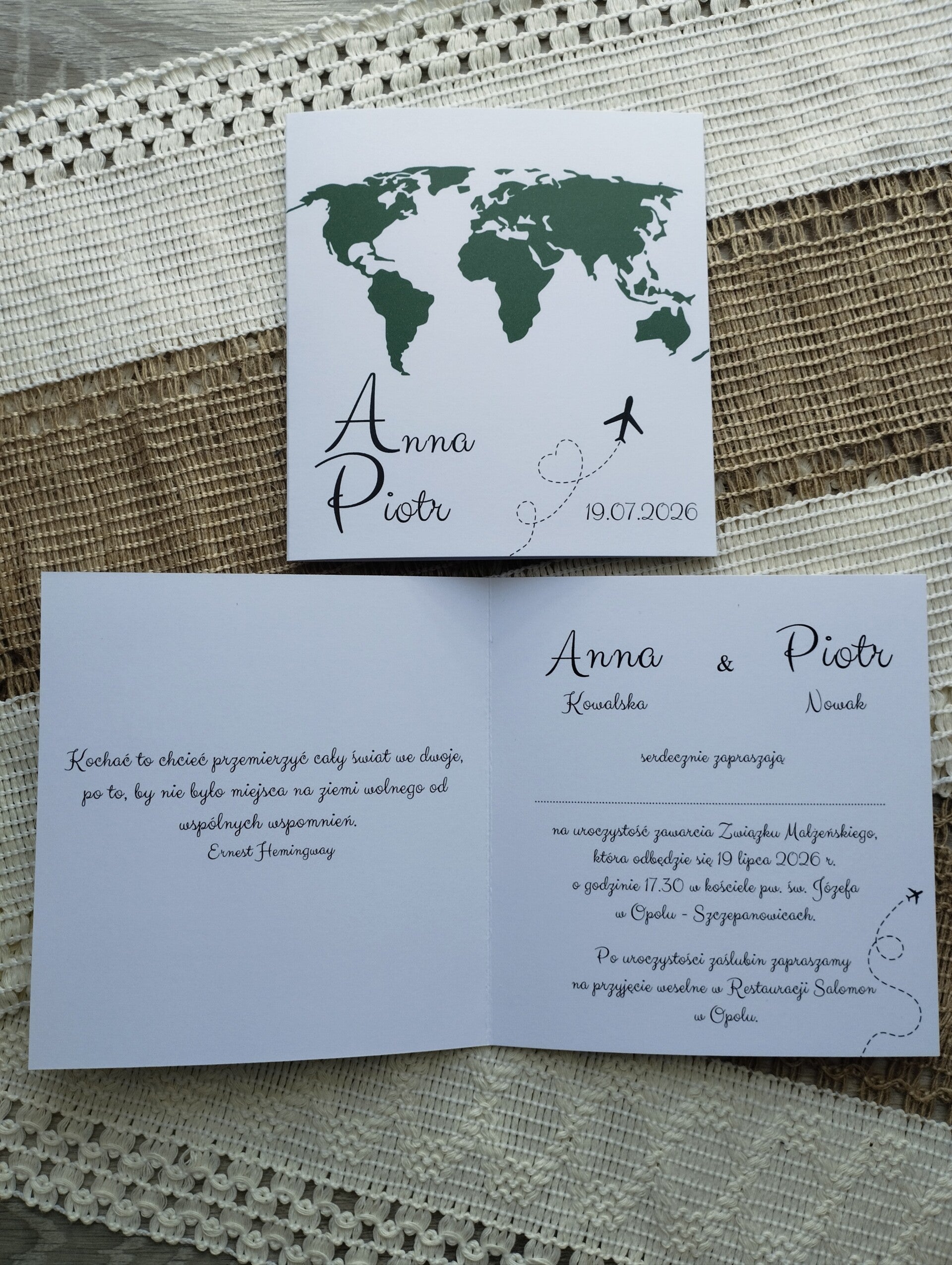 Zaproszenie składane nr 17