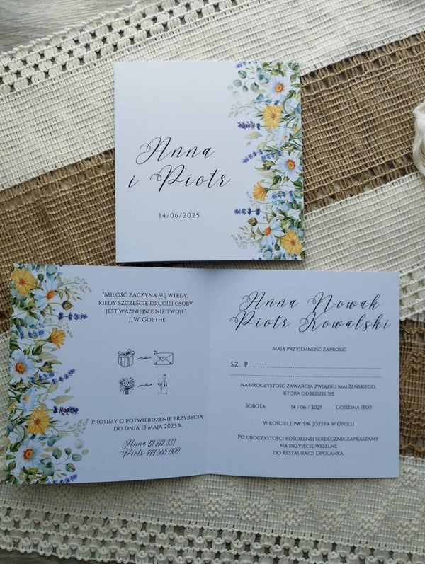 Zaproszenie składane nr 79