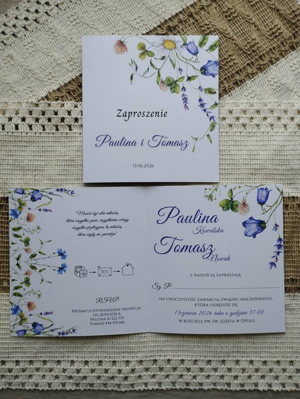 Zaproszenie składane nr 71