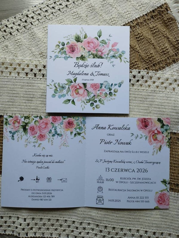 Zaproszenie składane nr 63