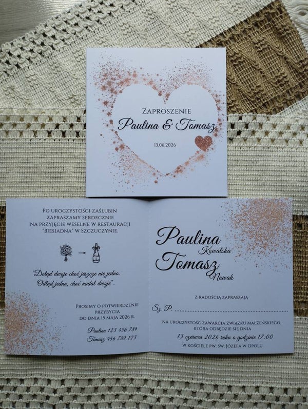 Zaproszenie składane nr 57