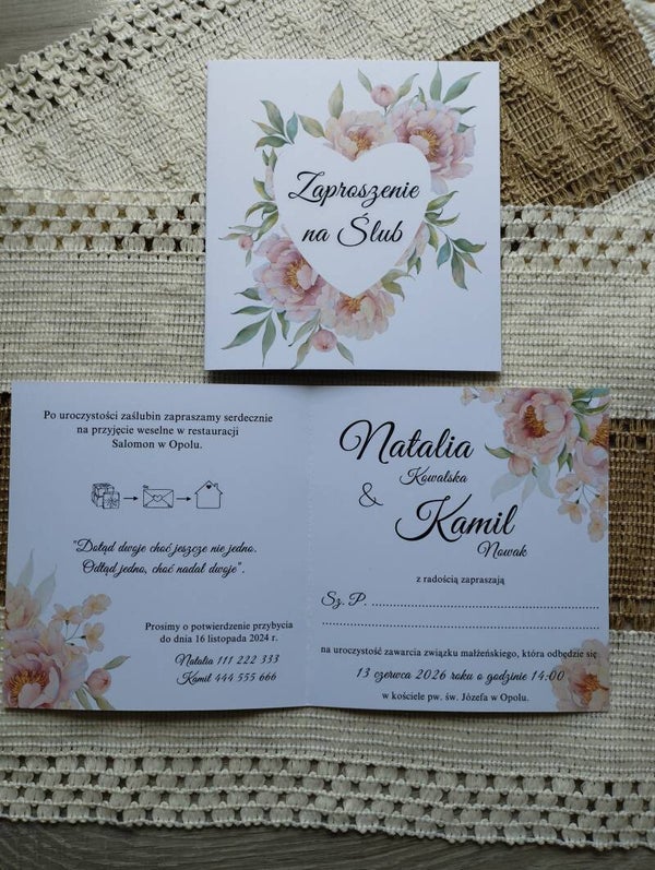 Zaproszenie składane nr 56