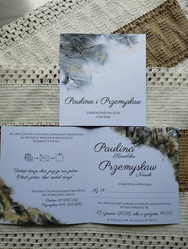 Zaproszenie składane nr 109