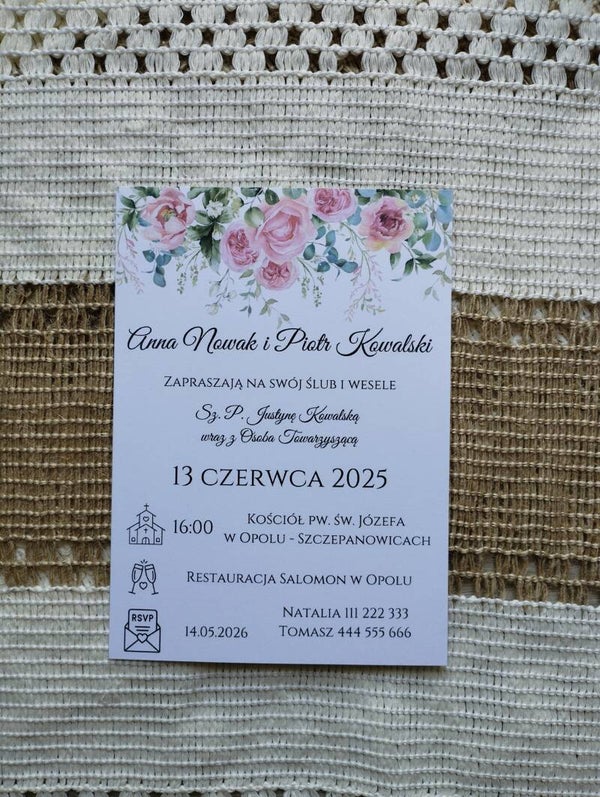 Zaproszenie jednokartkowe nr 17