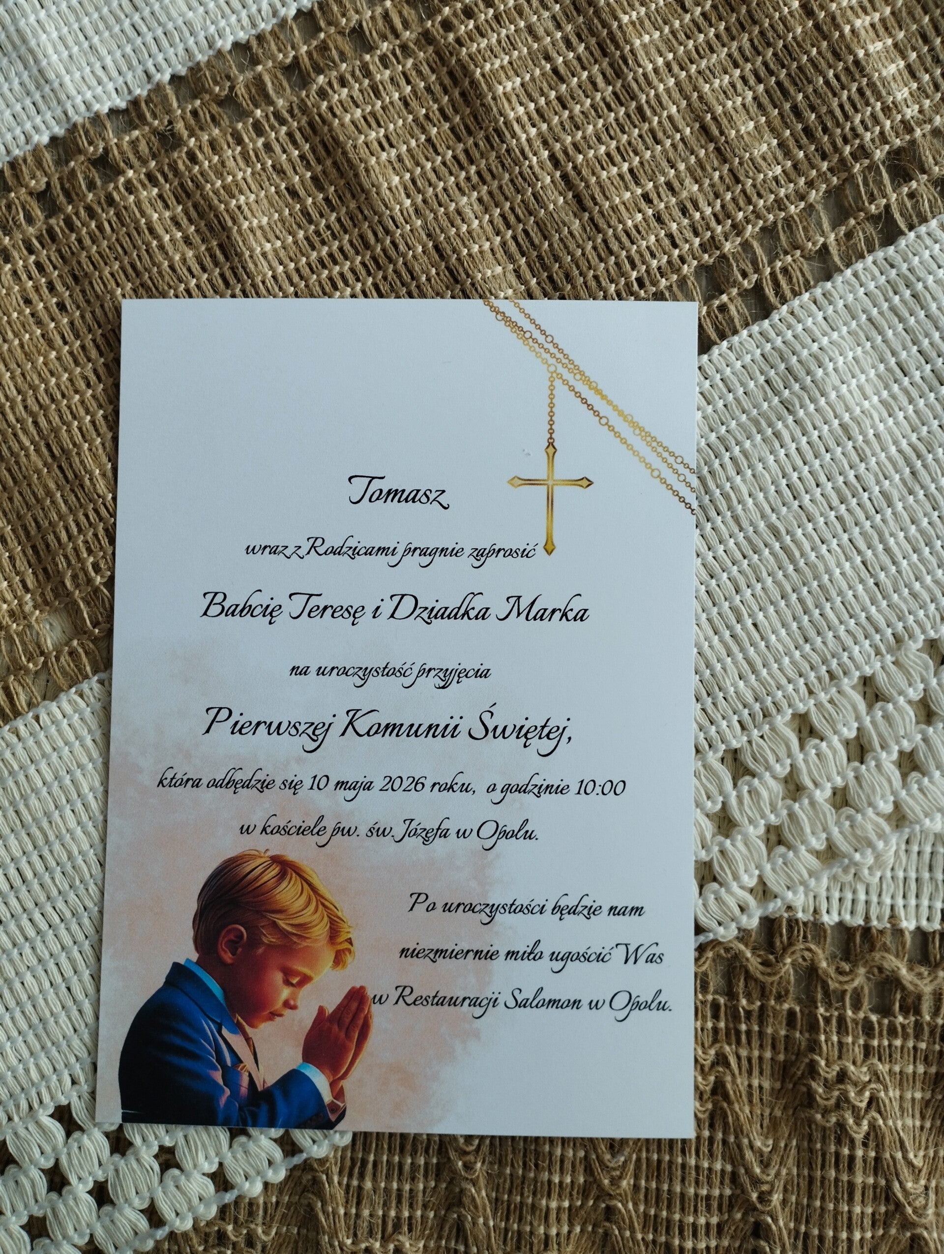 Zaproszenie jednokartkowe nr 9