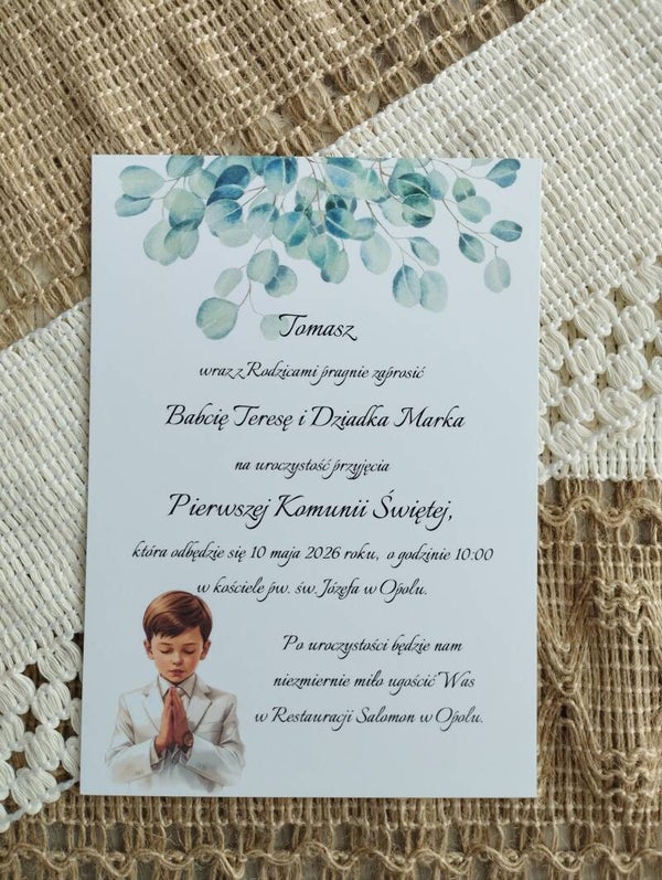 Zaproszenie jednokartkowe nr 8