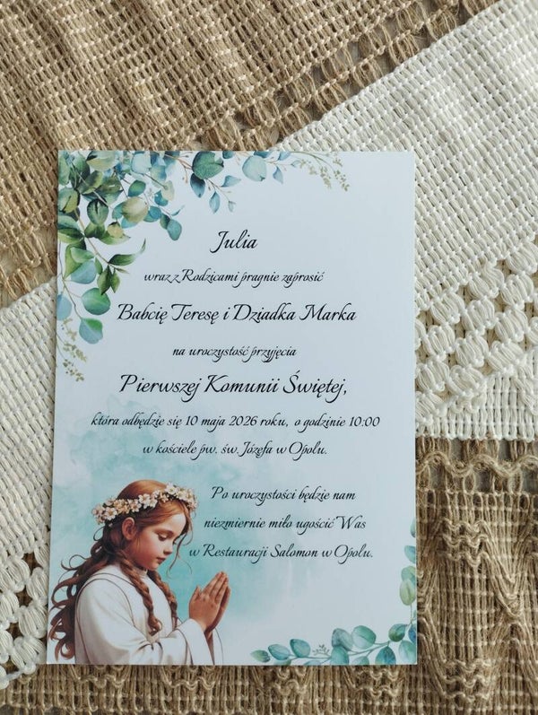 Zaproszenie jednokartkowe nr 7