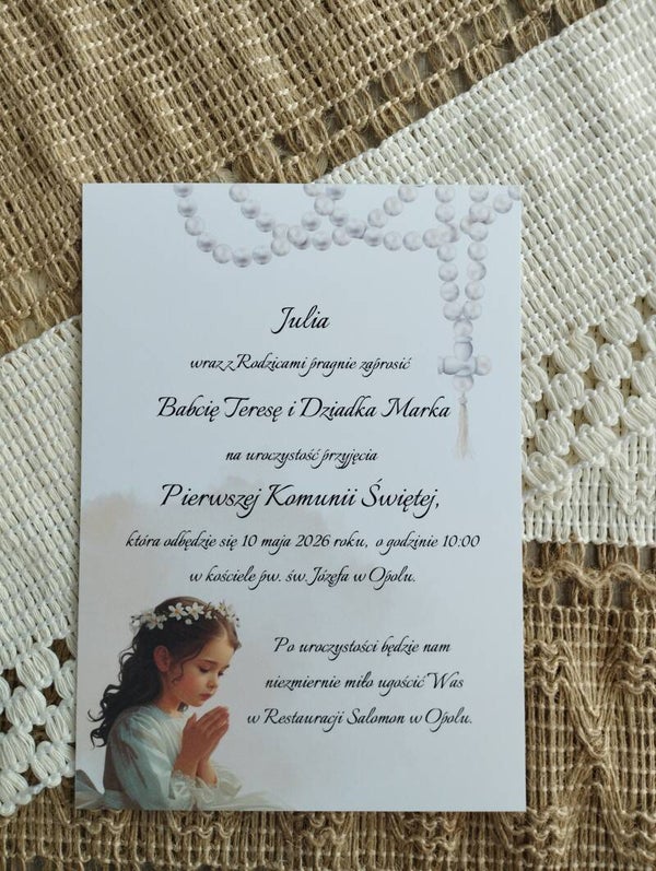 Zaproszenie jednokartkowe nr 6