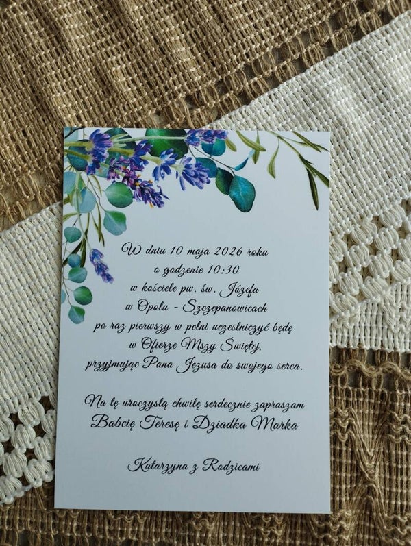 Zaproszenie jednokartkowe nr 3