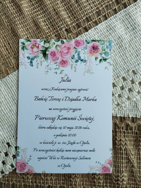 Zaproszenie jednokartkowe nr 1