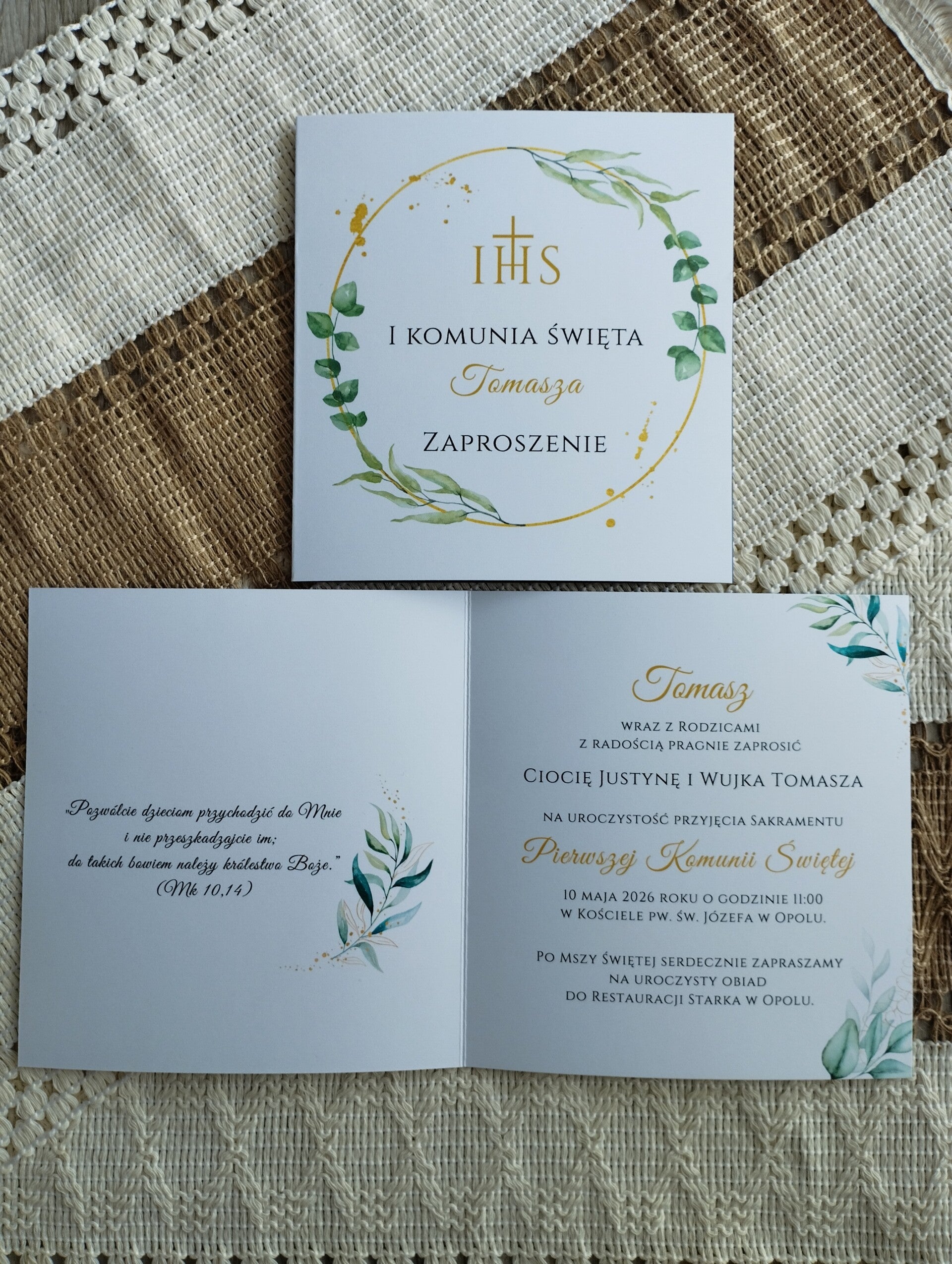 Zaproszenie składane nr 11