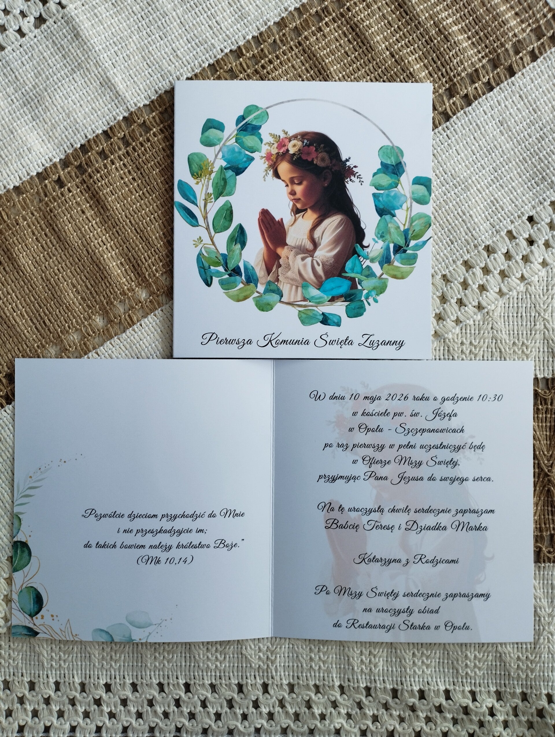 Zaproszenie składane nr 8