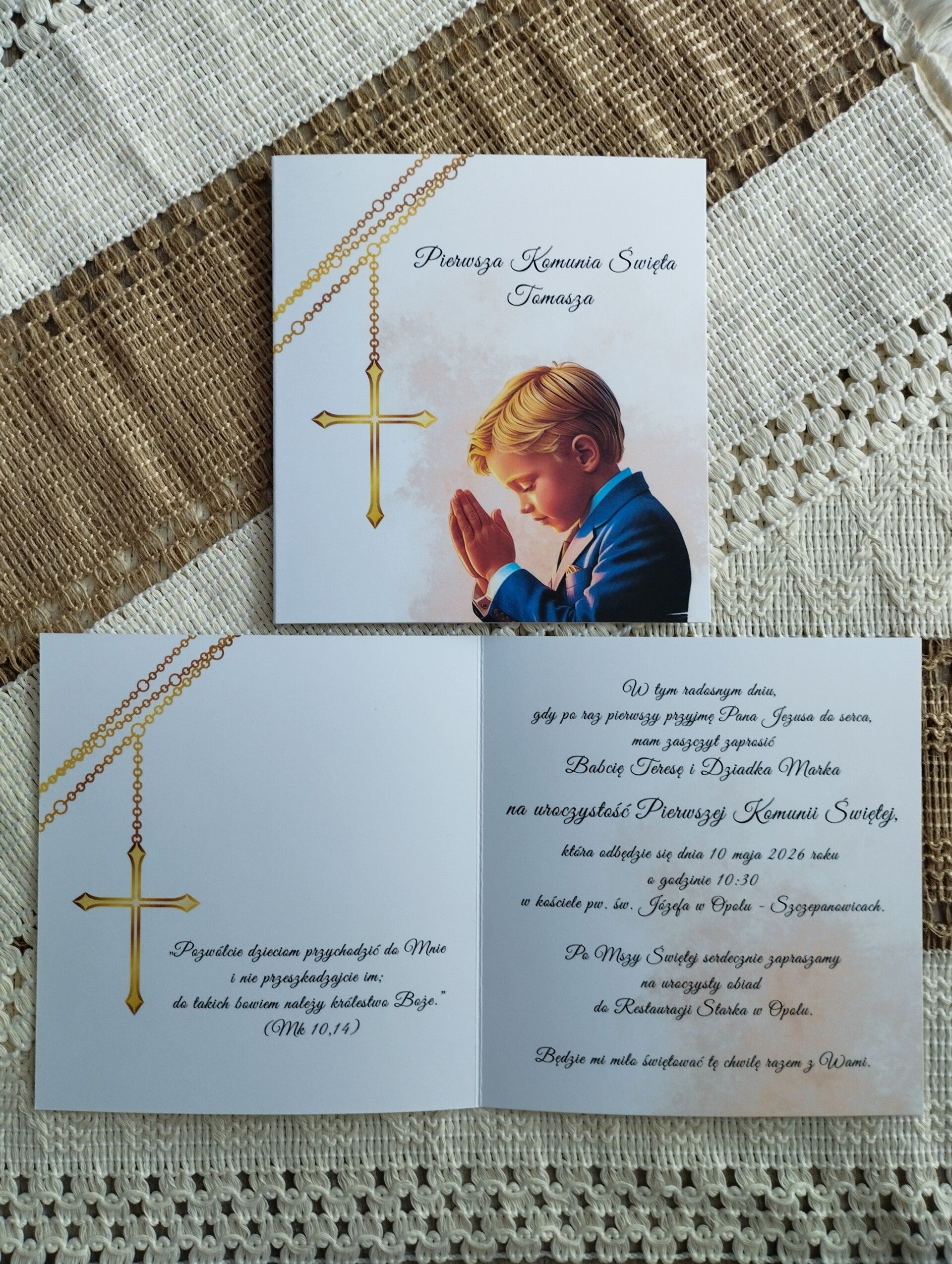 Zaproszenie składane nr 6