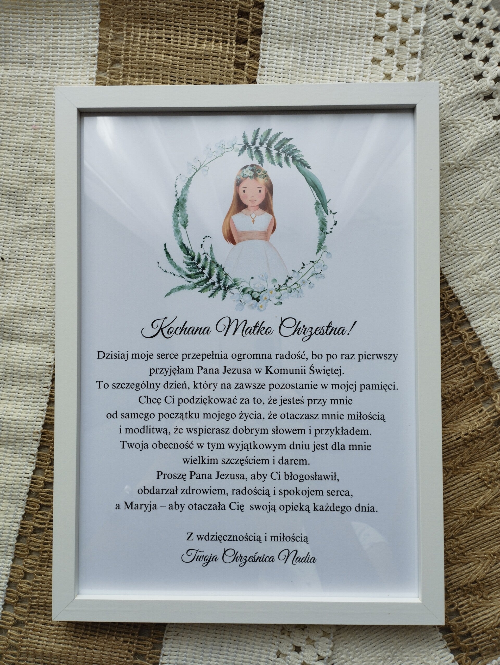 Podziękowanie w ramce