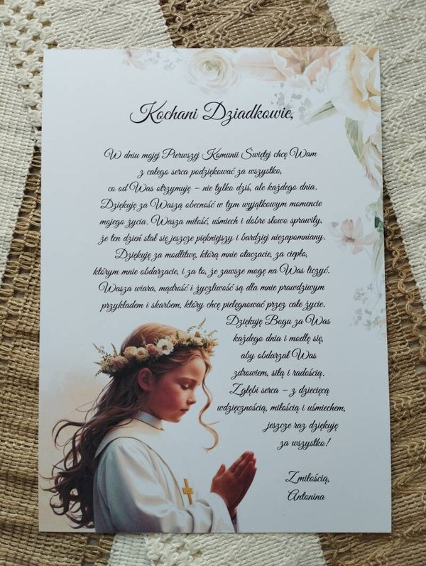 Podziękowanie w ramce