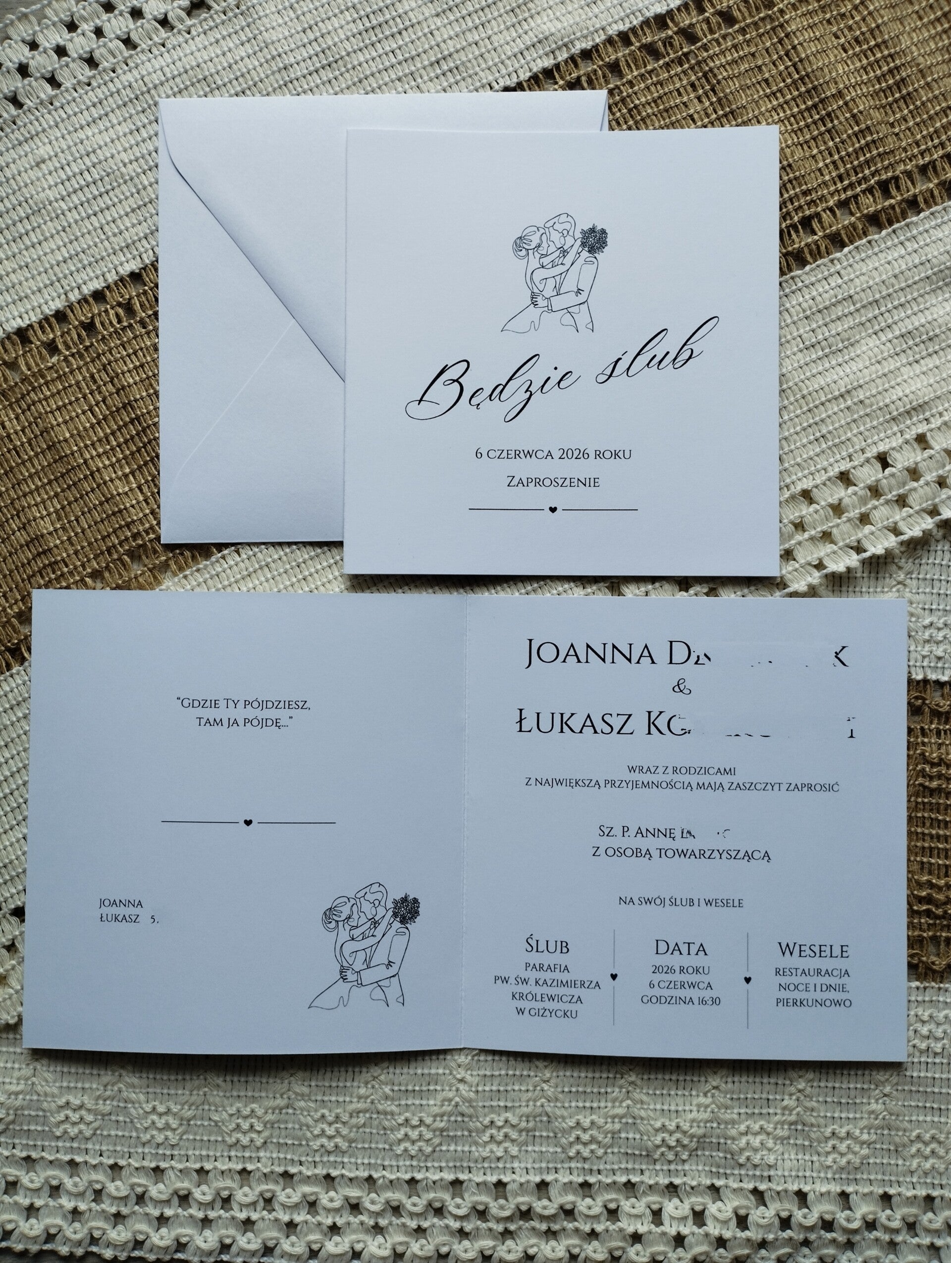 Zaproszenie składane nr 10