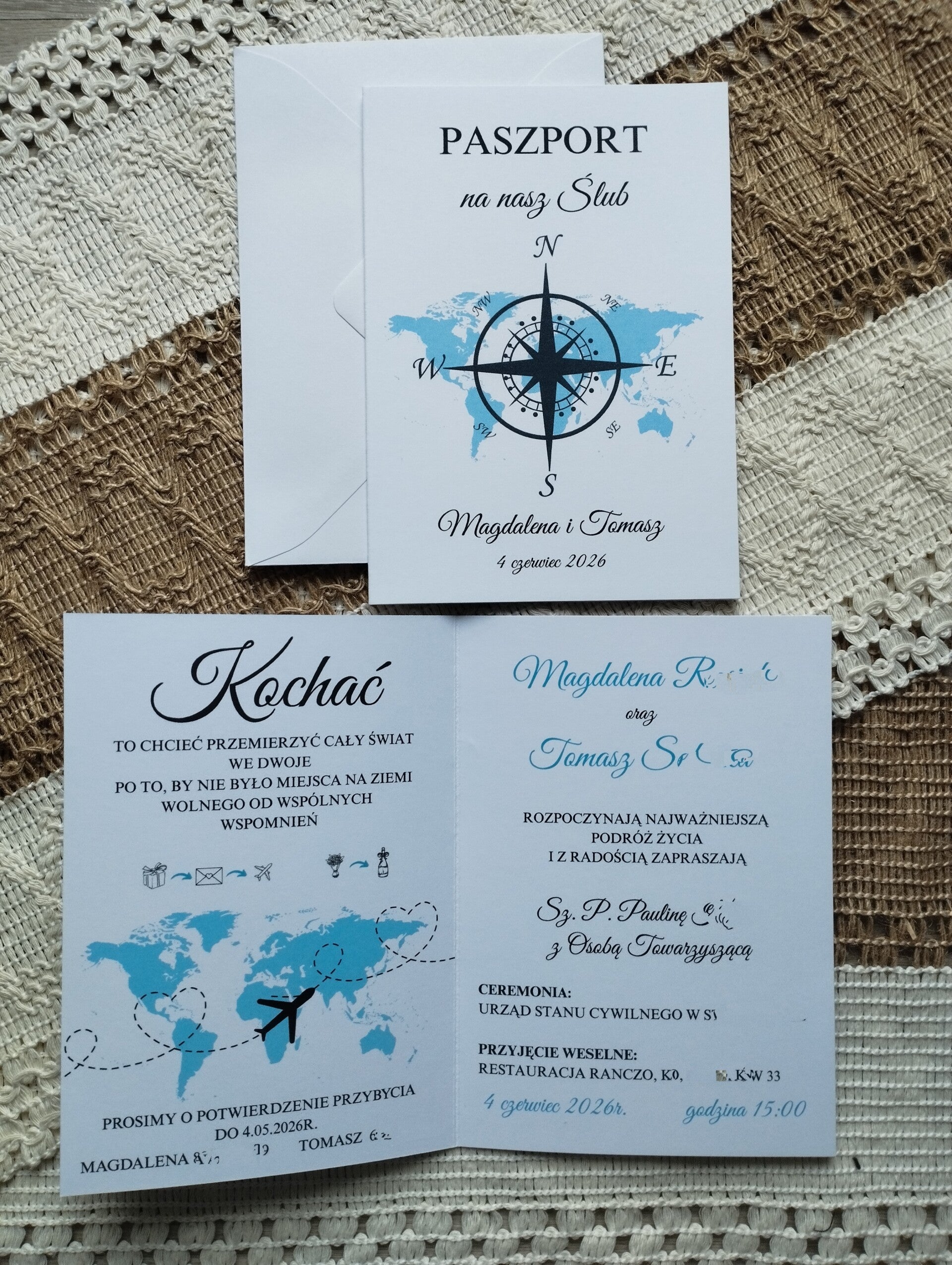 Zaproszenie składane nr 19