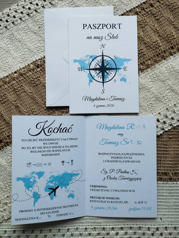 Zaproszenie składane nr 19