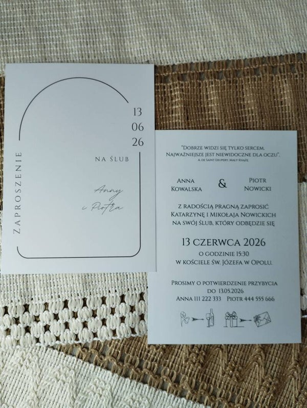 Zaproszenie jednokartkowe nr 29