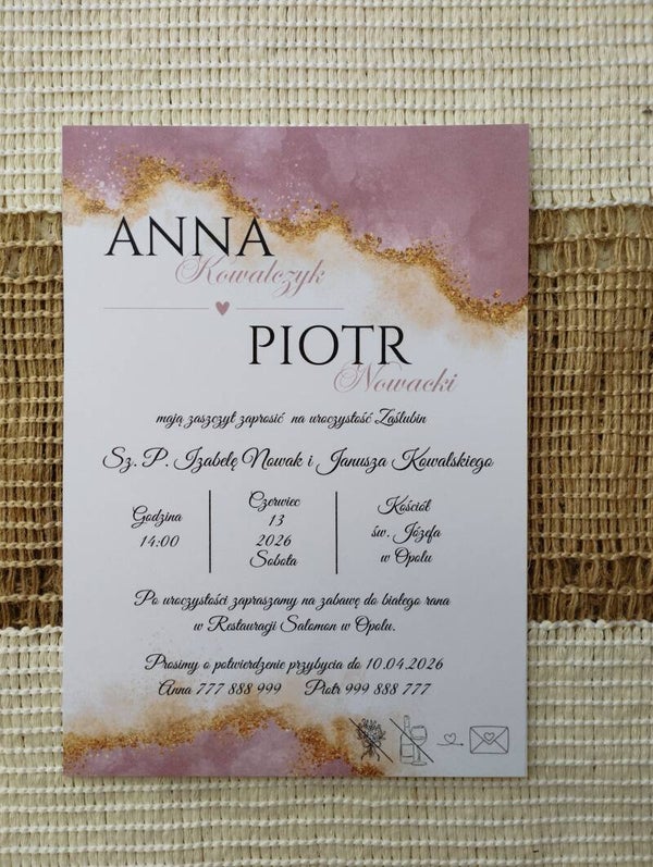 Zaproszenie jednokartkowe nr 32