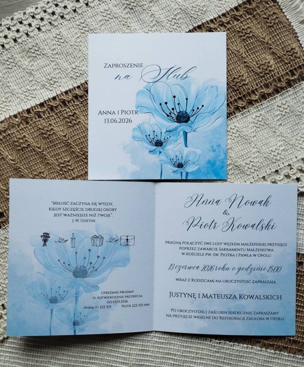 Zaproszenie składane nr 52