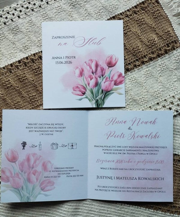 Zaproszenie składane nr 51