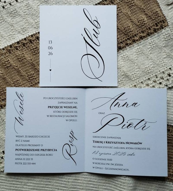 Zaproszenie składane nr 4