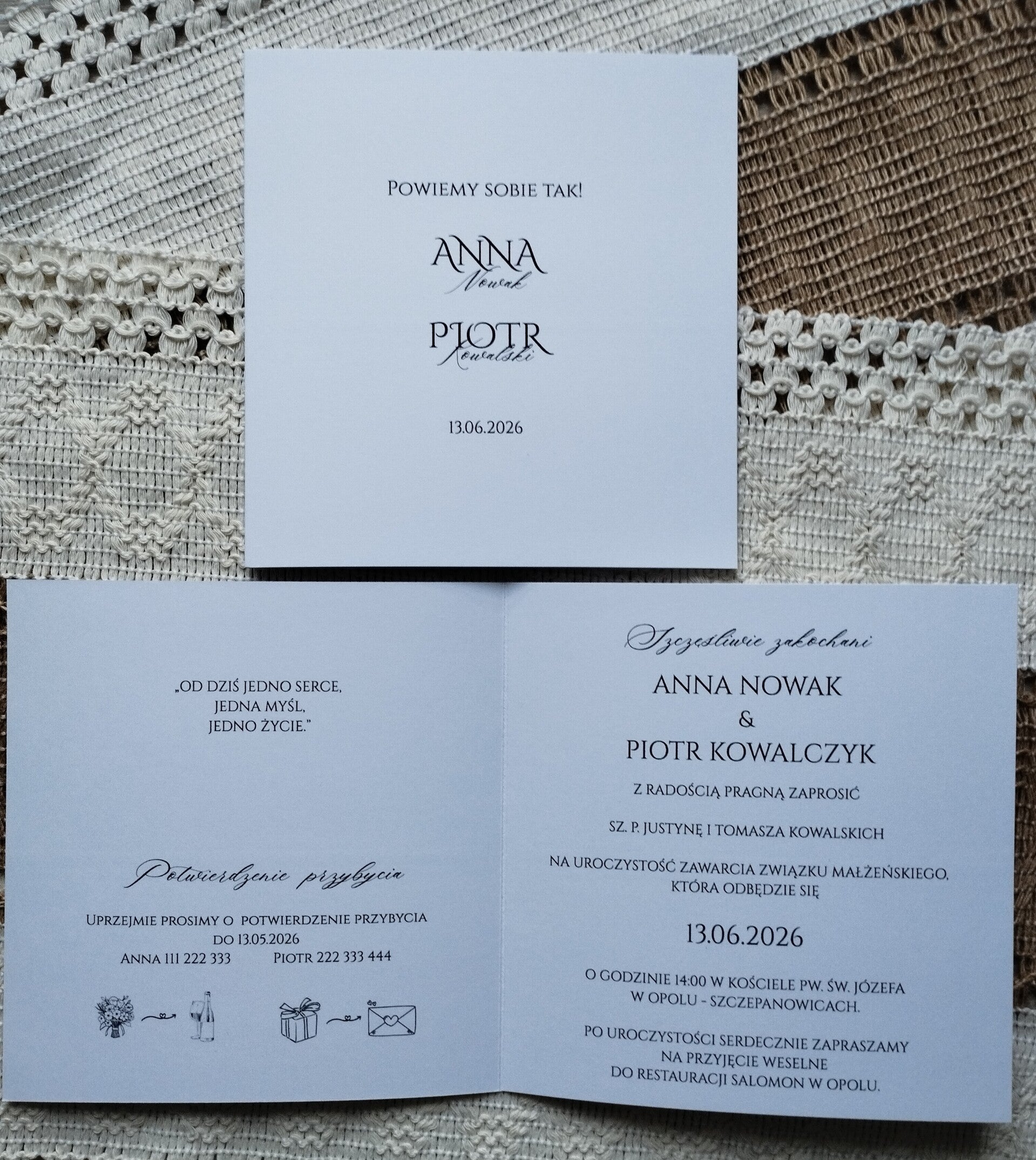 Zaproszenie składane nr 5