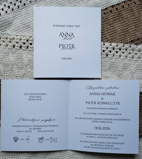 Zaproszenie składane nr 5