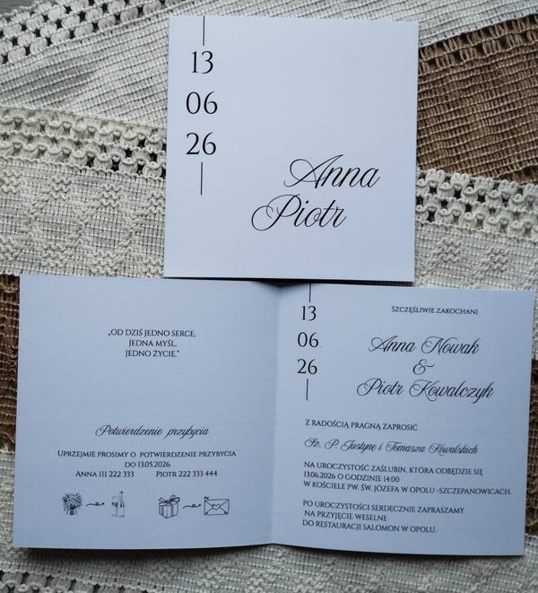 Zaproszenie składane nr 2